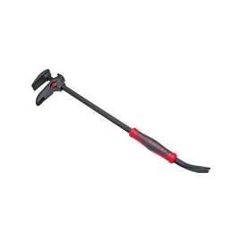 Crescent CODE RED DB24 Pry Bar, Nail Puller Slots Tip, Comfort-Grip Handle, Polished