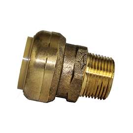 SharkBite U142LFA Connector, 1 in MNPT, 3/4 in MNPT