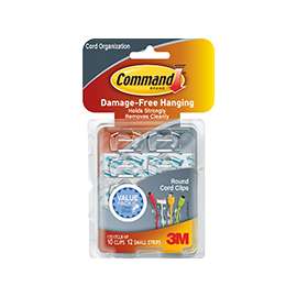 Command 17017CLR-VP Cord Clip, Plastic, Transparent
