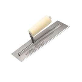 Marshalltown 12A Drywall Trowel, Flexible, Tempered Blade, Slight Concave Blade, Straight Handle, Hardwood Handle