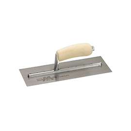 Marshalltown MXS2 Finishing Trowel, Tempered Blade, Curved Handle, Carbon Steel Blade
