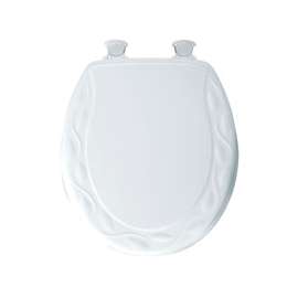 Mayfair 34EC-000 Toilet Seat, Round, Wood, White