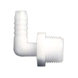 Anderson Metals 53720-0608 Hose Elbow, 3/8 in Barb, 1/2 in MPT, Nylon