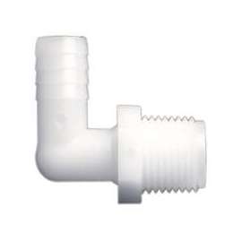 Anderson Metals 53720-0808 Hose Elbow, 1/2 in Barb, 1/2 in MPT, Nylon