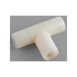 Anderson Metals 53772-0404 Hose Tee, 1/4 in Barb, 1/4 in MPT, Nylon
