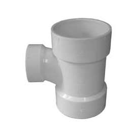 GENOVA 700 Series 71132 Reducing Sanitary Tee, 3 x 3 in Run, Hub Run Connection, 2 in Branch, Hub Branch Connection