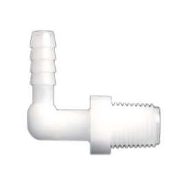 Anderson Metals 53720-0404 Hose Elbow, 1/4 in Barb, 1/4 in MPT, Nylon