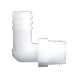 Anderson Metals 53720-0806 Hose Elbow, 1/2 in Barb, 3/8 in MPT, Nylon