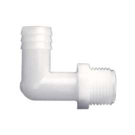Anderson Metals 53720-1008 Hose Elbow, 5/8 in Barb, 1/2 in MPT, Nylon