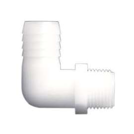 Anderson Metals 53720-1208 Hose Elbow, 3/4 in Barb, 1/2 in MPT, Nylon