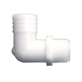 Anderson Metals 53720-1612 Hose Elbow, 1 in Barb, 3/4 in MPT, Nylon