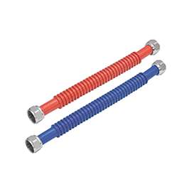 EZ-FLO WaterFlex 0437118 Corrugated, Flexible Water Heater Connector, 3/4 in FIP, Stainless Steel
