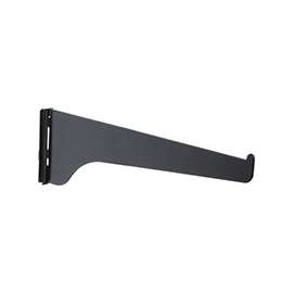 Knape & Vogt 180 BLK 8 Shelf Bracket, Steel, Powder-Coated