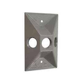 HUBBELL 5189-0 Cluster Cover, 4-19/32 in L, 2-27/32 in W, Rectangular, Zinc
