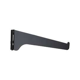 Knape & Vogt 180 BLK 12 Shelf Bracket, Steel, Powder-Coated