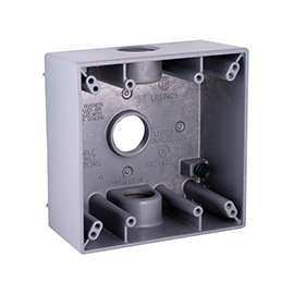 HUBBELL 5341-0 Box, Horizontal/Vertical Mounting, Aluminum