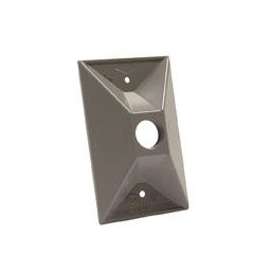 HUBBELL 5186-0 Cluster Cover, 4-19/32 in L, 2-27/32 in W, Rectangular, Zinc
