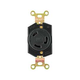 Eaton Wiring Devices L630R Single Receptacle, 30 A, Black