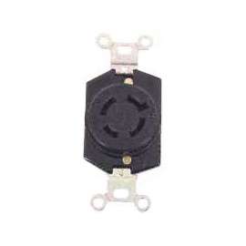 Eaton Wiring Devices L1420R Single Receptacle, 20 A, Black