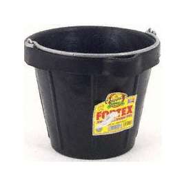 FORTEX-FORTIFLEX N105-12 Heavy-Duty Rubber Pail, 12 qt Volume, Rubber, Black