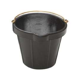 FORTEX-FORTIFLEX B500-20 Heavy-Duty Corner Bucket, 5 gal Volume, Rubber, Black