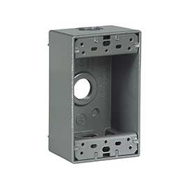 Eaton Wiring Devices 1113-SP Outlet Box, Wall Mounting, Aluminum
