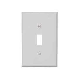 Eaton Wiring Devices PJ1W Mid-Size Wallplate, 1-Gang, Polycarbonate, White