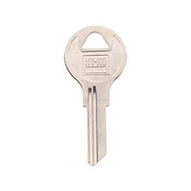 Hy-Ko 11010AP1 Key Blank, 1.909 in L x 27/32 in W, Brass, Nickel Plated