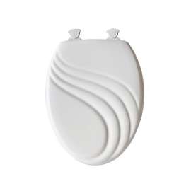 Mayfair 27EC-000 Toilet Seat, Round, Wood, White