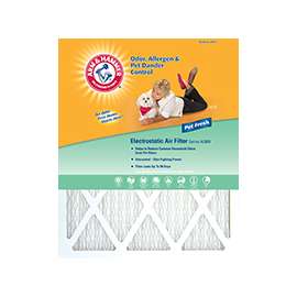 ARM & HAMMER AFAH1414 Enhanced Air Filter, 14 in L, 14 in W, 8 MERV, Synthetic Filter Media