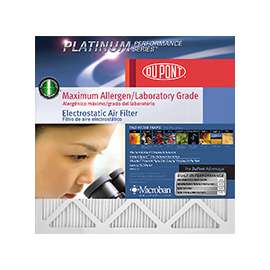 DuPont AF-P1824 Electrostatic Air Filter, 24 in L, 18 in W, 12 MERV, Synthetic Filter Media