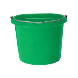 FORTEX-FORTIFLEX 1302043 Heavy-Duty Flat-Back Bucket, 20 qt Volume, Polyethylene Resin, Green