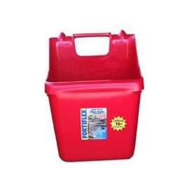 FORTEX-FORTIFLEX 1301602 Heavy-Duty Bucket Feeder, Fortalloy Rubber/Polymer, Red