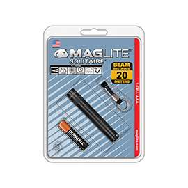 MagLite K3A016 Flashlight, Incandescent Lamp, Alkaline Battery, Black