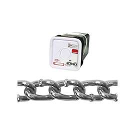 Campbell 0322026 Twist Link Coil Chain, 520 lb Working Load Limit, #2/0, Steel, Zinc