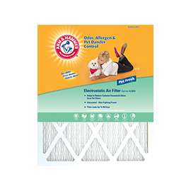 ARM & HAMMER AFAH2025 Enhanced Air Filter, 25 in L, 20 in W, 8 MERV, Synthetic Filter Media