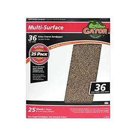 Gator 3269 Sanding Sheet, 36-Grit, Extra Coarse, Aluminum Oxide