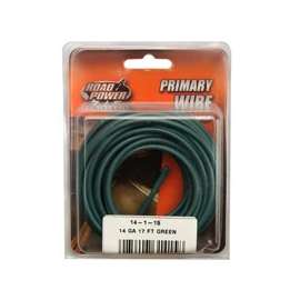 CCI Road Power 56421933/14-1-15 Electrical Wire, 14 AWG, 25 VAC, 60 VDC, Copper Conductor, Green Sheath