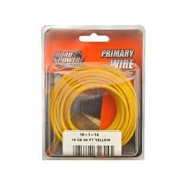 CCI Road Power 55668333/16-1-14 Electrical Wire, 16 AWG, 25 VAC, 60 VDC, Copper Conductor, Yellow Sheath