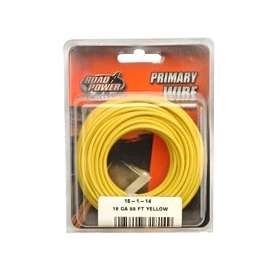 CCI Road Power 55843833/18-1-14 Electrical Wire, 18 AWG, 25 VAC, 60 VDC, Copper Conductor, Yellow Sheath