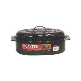 Granite Ware F6106-2 Roaster, 7 lb Capacity, Porcelain/Steel, Black