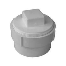 GENOVA 71640 Fitting Cleanout with Threaded Plug, 4 in Spigot x FIP
