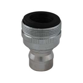 Plumb Pak PP800-6 Faucet Aerator Adapter, 55/64 x 15/16-27 in Threaded, Chrome