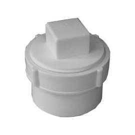 GENOVA 71630 Fitting Cleanout with Threaded Plug, 3 in Spigot x FIP