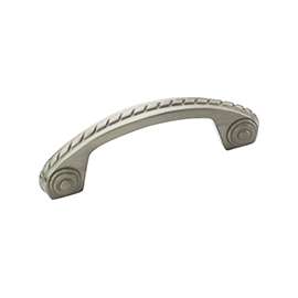 Amerock BP53470G10 Cabinet Pull, 3-3/4 in L x 1-1/4 in H Handle, Zinc, Satin Nickel