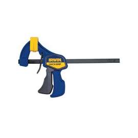 IRWIN QUICK-GRIP 1964742/546 One-Handed Mini Bar Clamp, 150 lb Weight Capacity, 6 in Max Opening, 2-7/16 in D Throat
