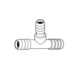 Anderson Metals 53724-02 Hose Tee, 1/8 in Barb, 150 psi, Nylon