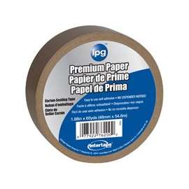 IPG 9341 Premium Packaging Tape, 54.8 m L, 1.88 in W, 3 mil Thick, Rubber Adhesive, Brown