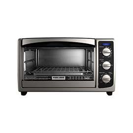 Black+Decker TO1675B Toaster Oven, Stainless Steel, Black