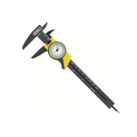 GENERAL 142 Dial Caliper, 1-1/2 in Jaw, SAE, 0 to 6 in, Plastic